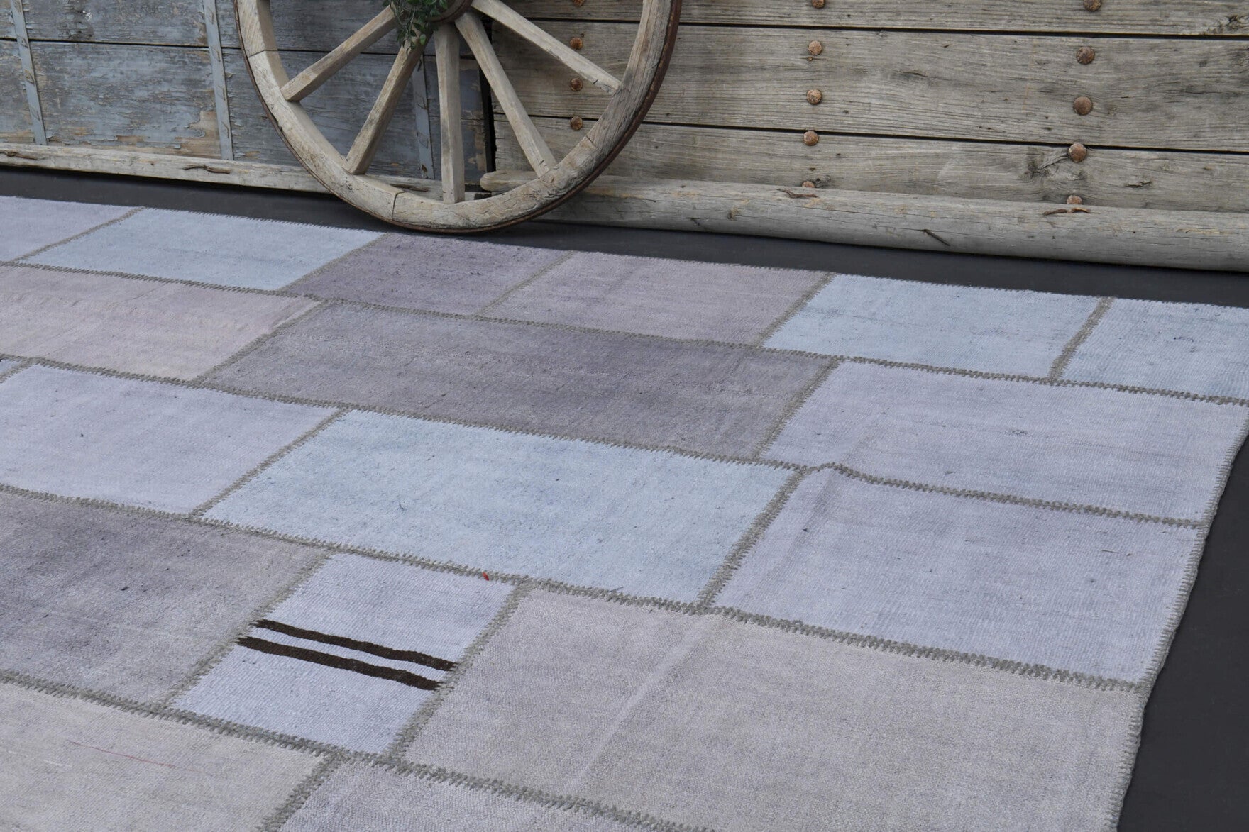Authentic Anatolian vintage patchwork area rug (1970s) with patchwork design – one-of-a-kind at Fame Rugs