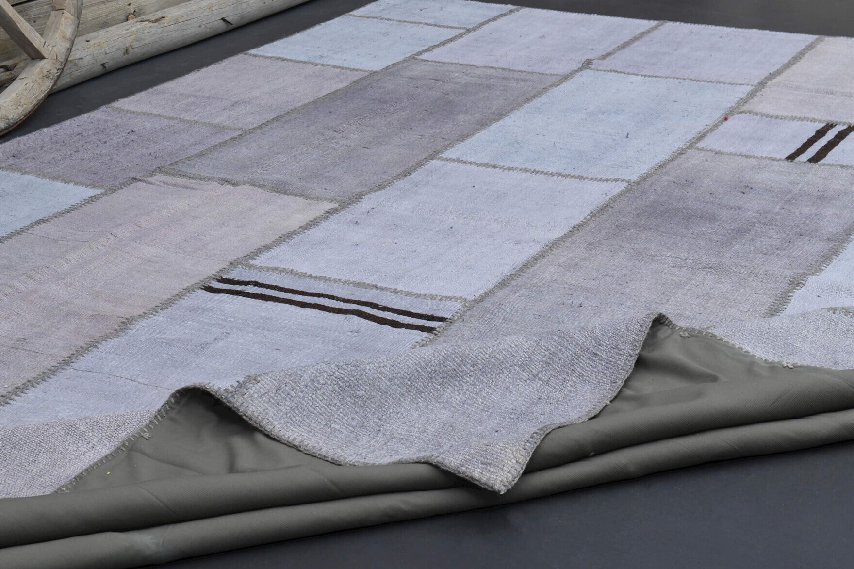 Vintage Oversized Area Patchwork Rug in wool – 1970s piece from Anatolia, Turkey | Fame Rugs