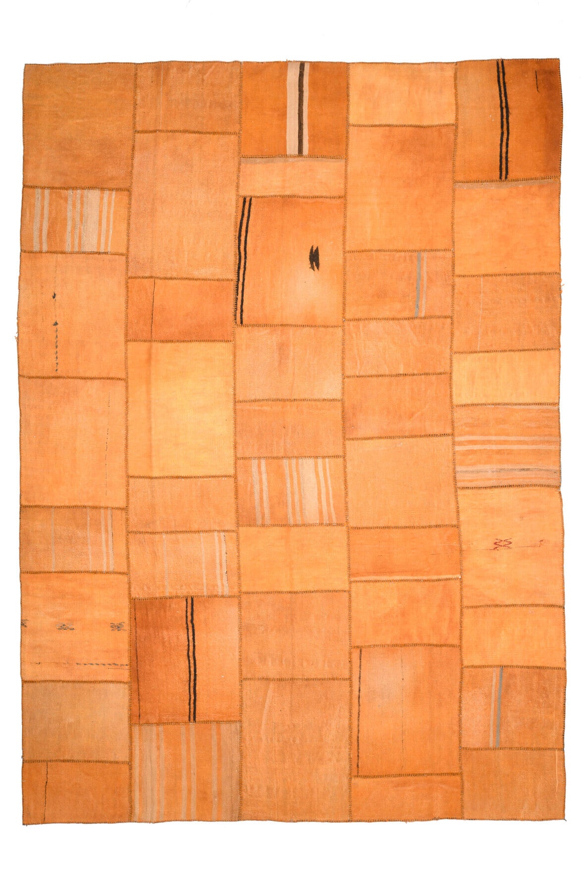 Orange Oversized Patchwork Rug