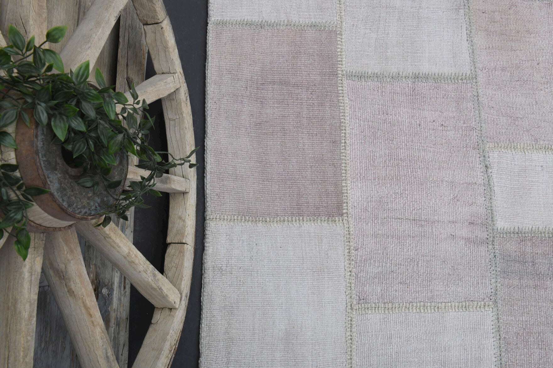 Petromelpe – vintage solid rug for living room or bedroom, 7'3" x 12'1" (220x368 cm)