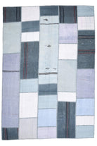 Shades of Blue - Large Patchwork Rug