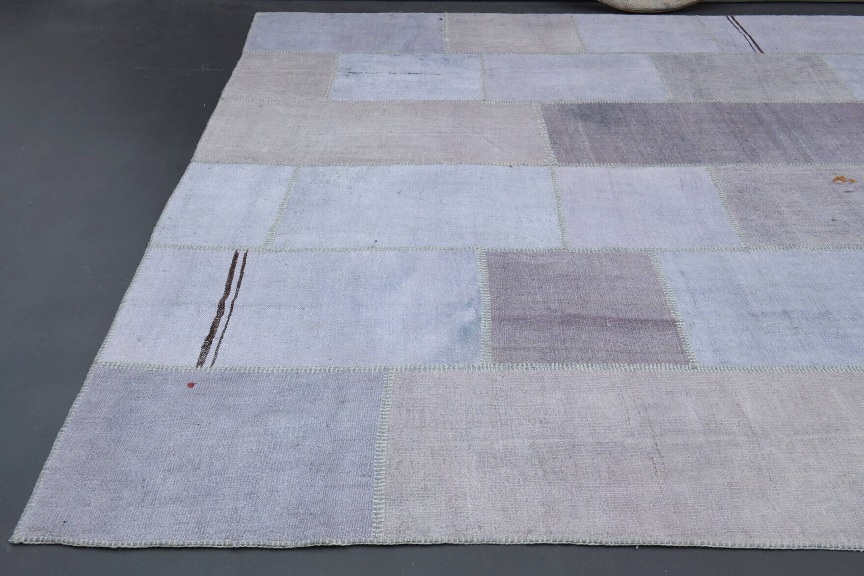 One-of-a-kind 1970s Anatolian vintage patchwork area rug in wool, 9'10" x 12'11"