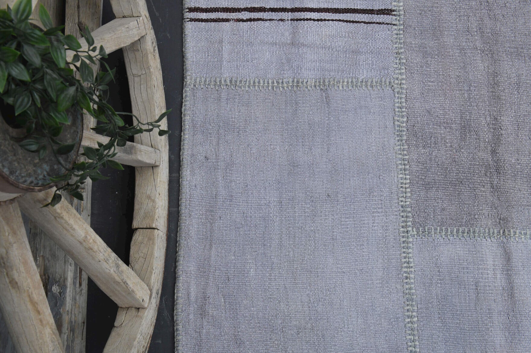 Gumusefruz – vintage solid rug for living room or bedroom, 9'10" x 12'11" (300x393 cm)