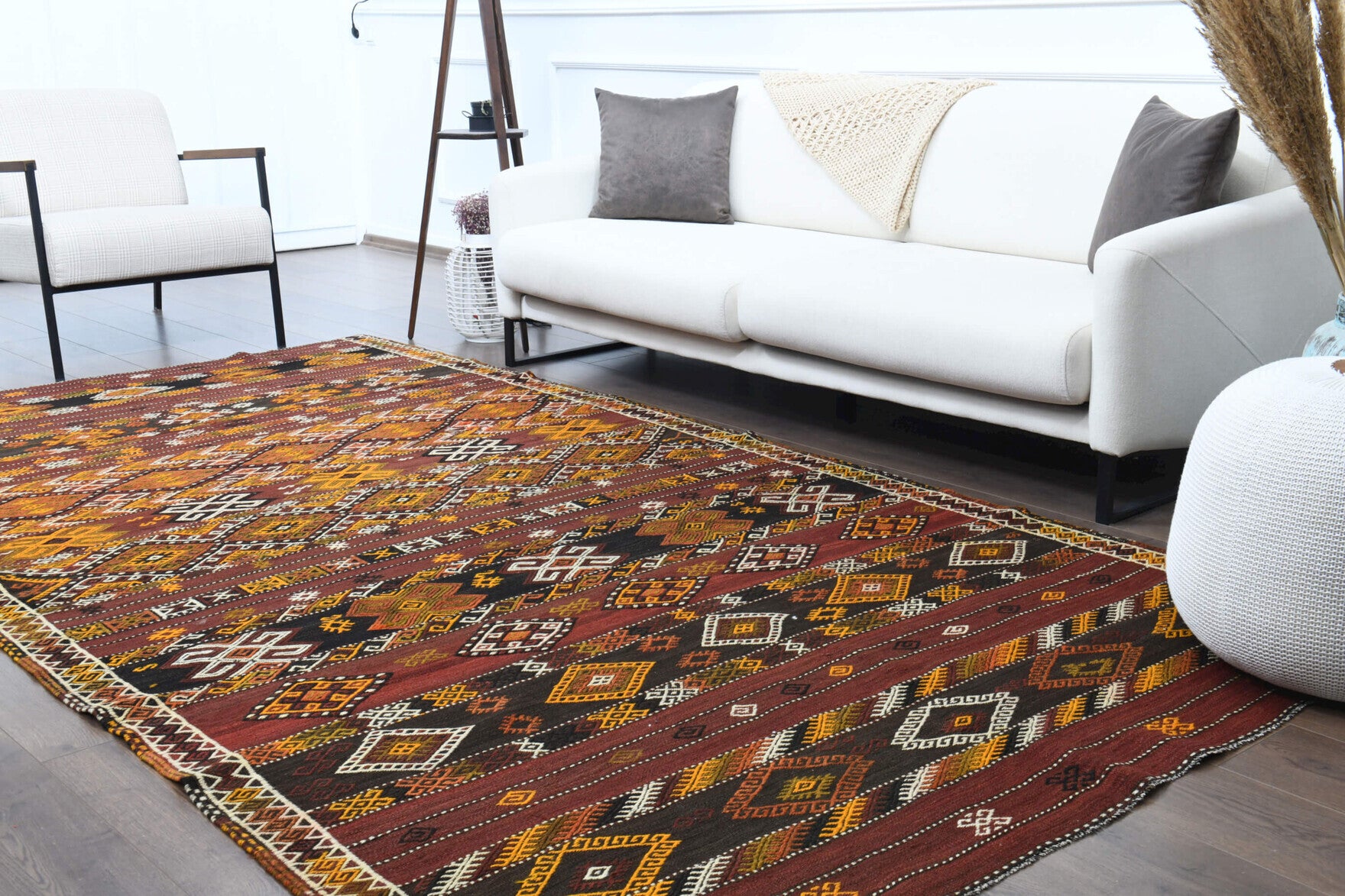 Vintage Area Kilim Rug