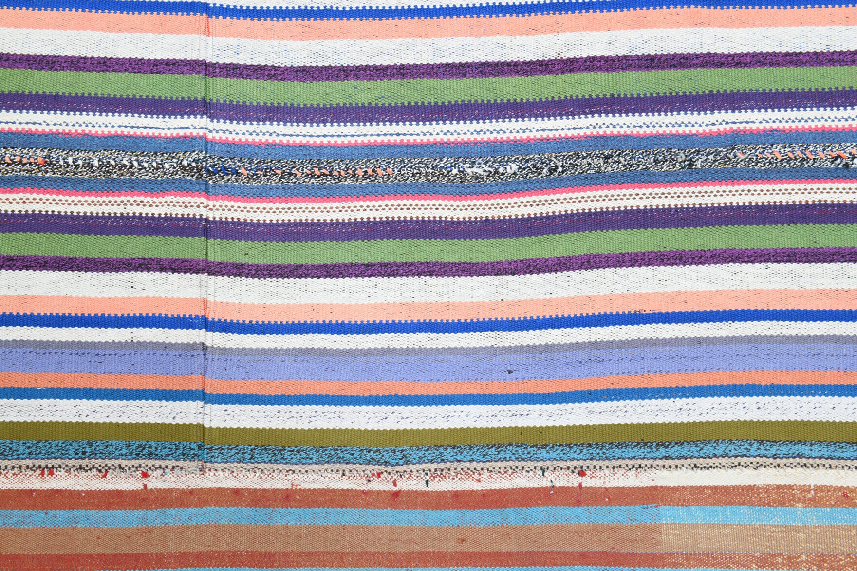 Lysiphaessa – vintage striped kilim for living room or bedroom, 7'10" x 11'9" (238x359 cm)