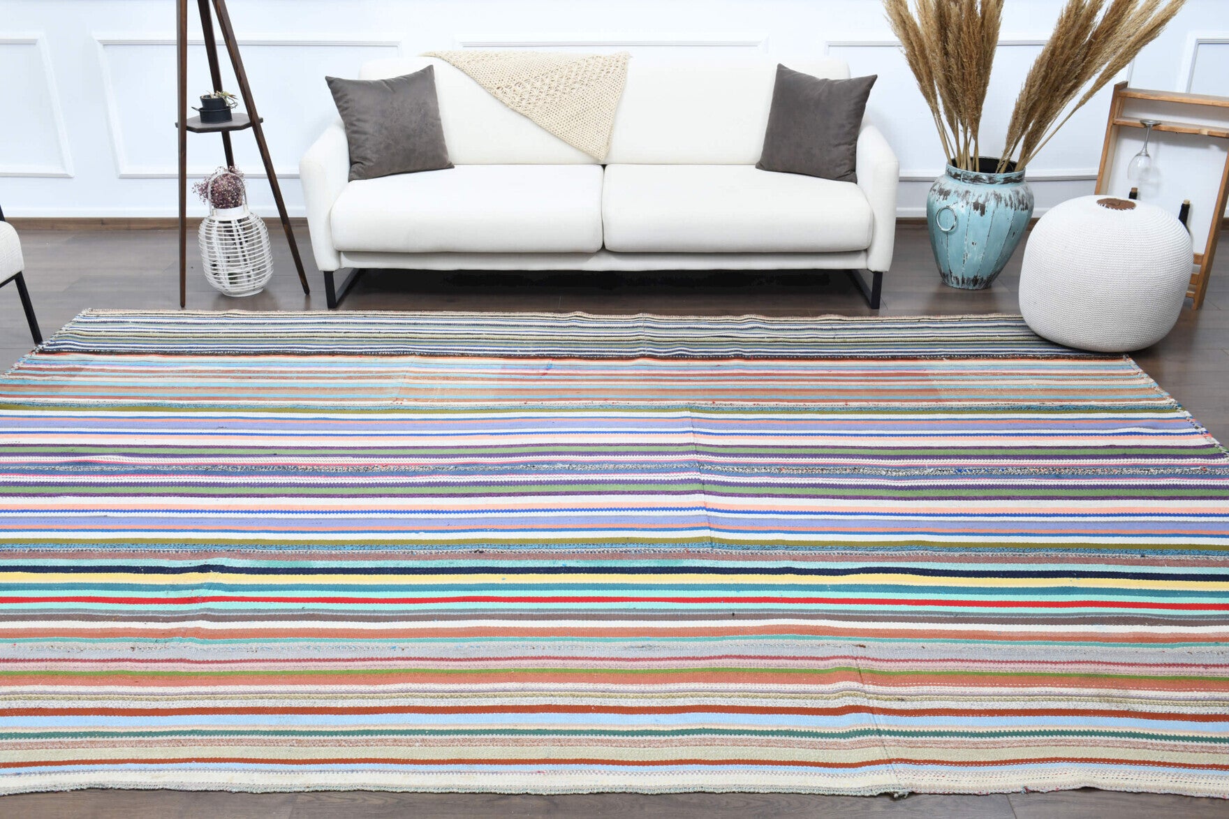 Turkish Vintage Kilim in wool – 1960s piece from Anatolia, Turkey | Fame Rugs