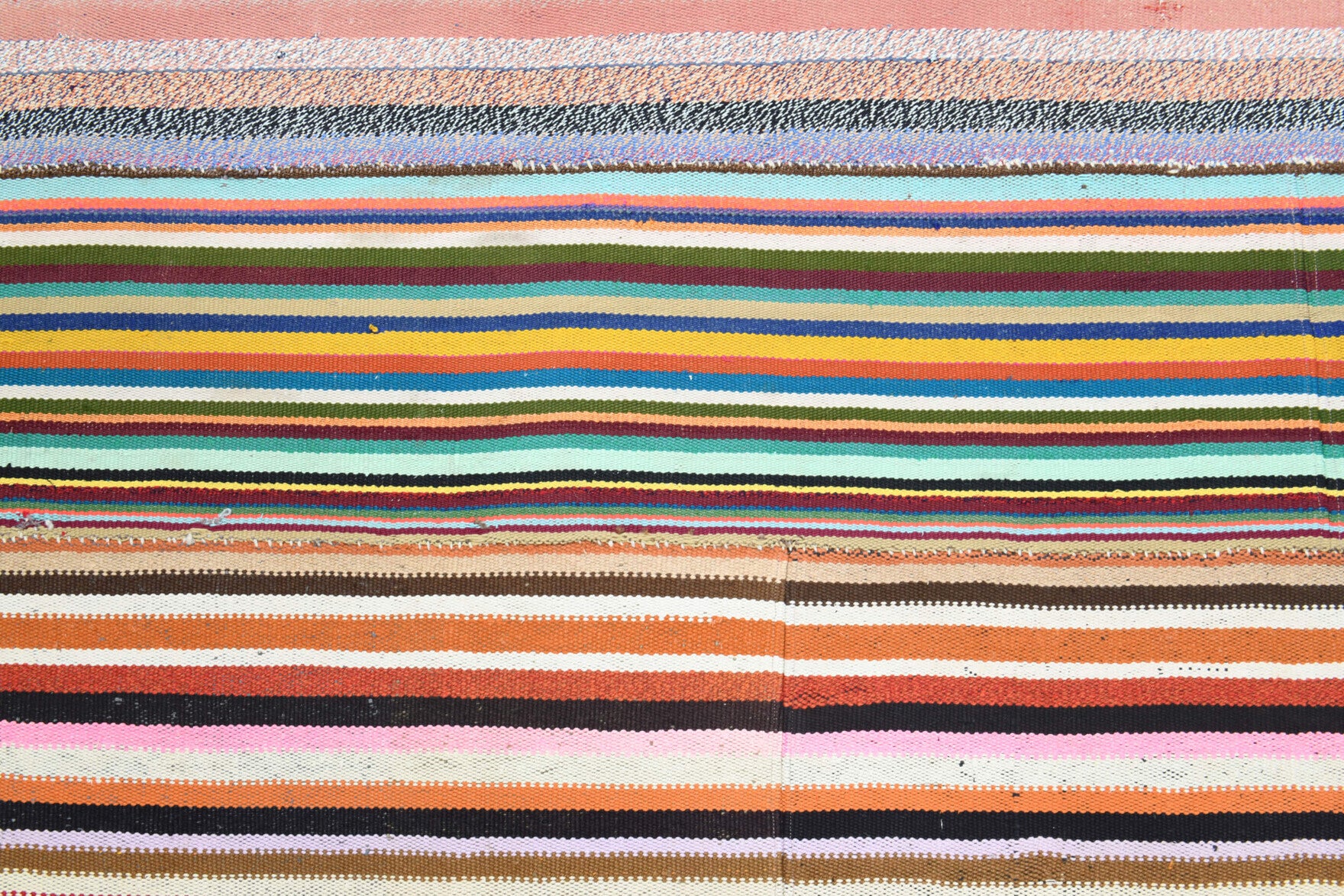 Oushak Kilim Wide Runner Rug
