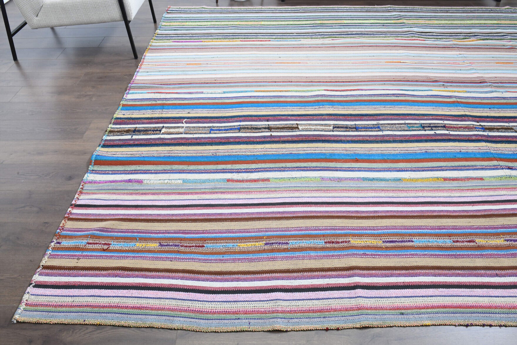 Vintage Oversized Area Kilim Rug