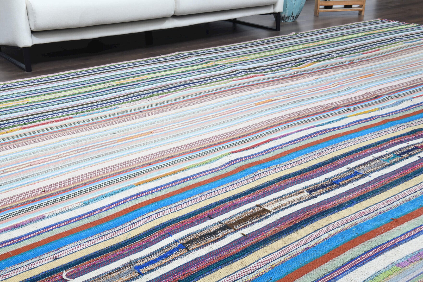 Vintage Oversized Area Kilim Rug