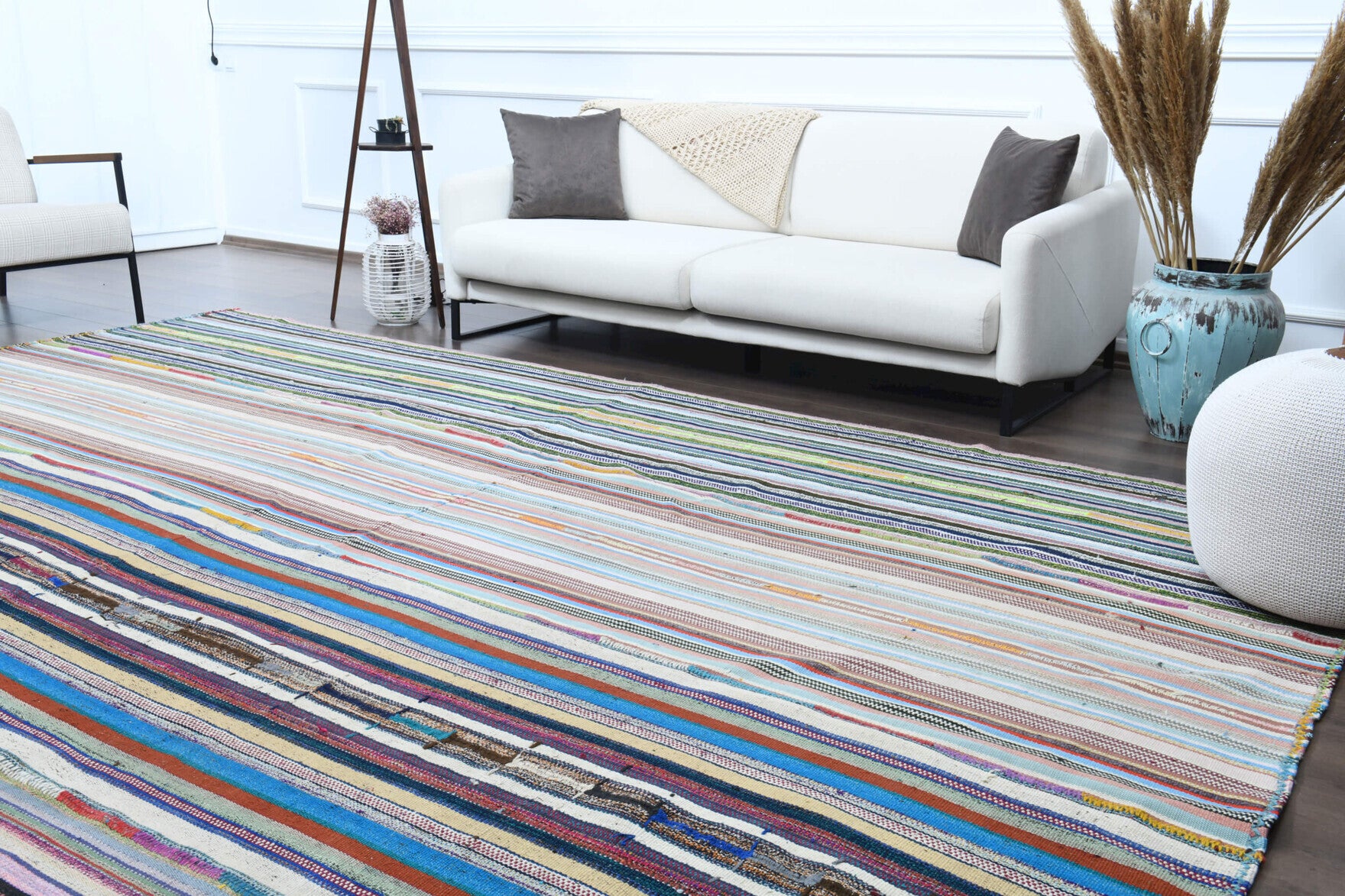 Vintage Oversized Area Kilim Rug