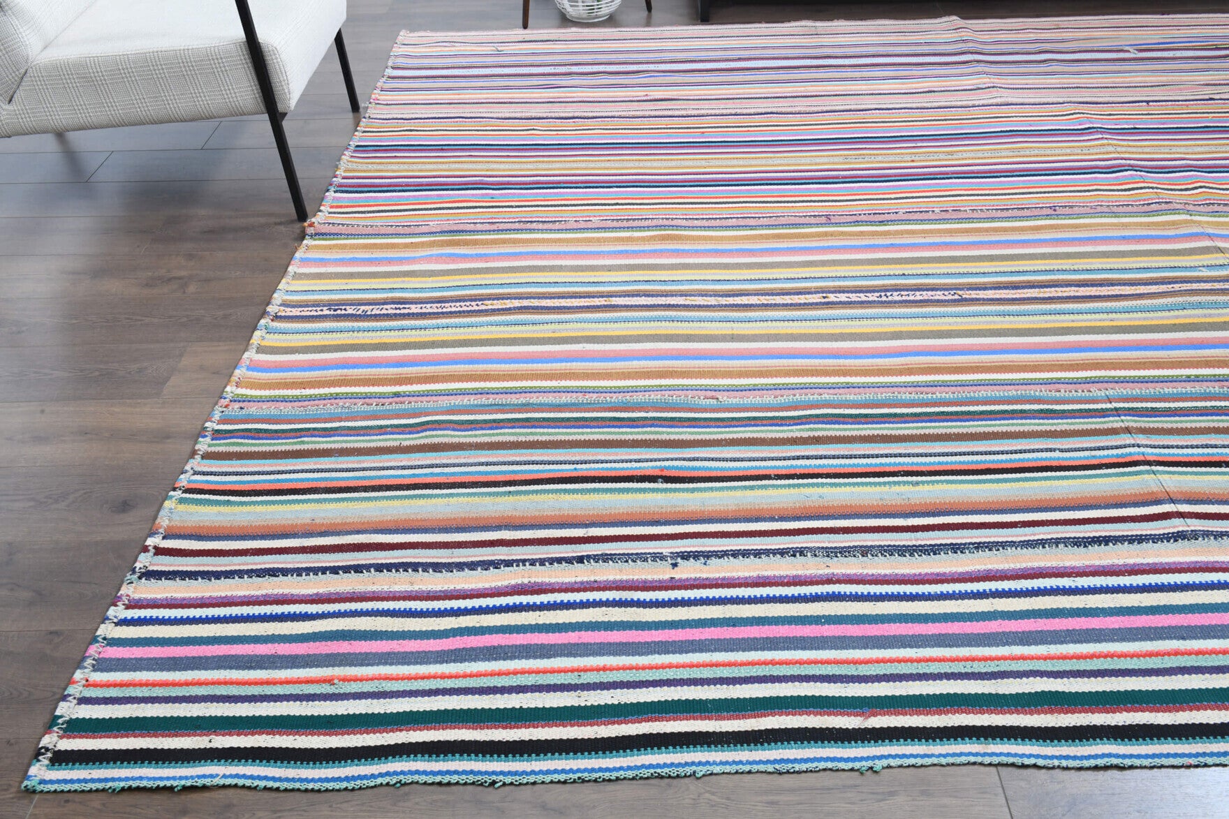 Vintage Oversized Area Kilim Rug