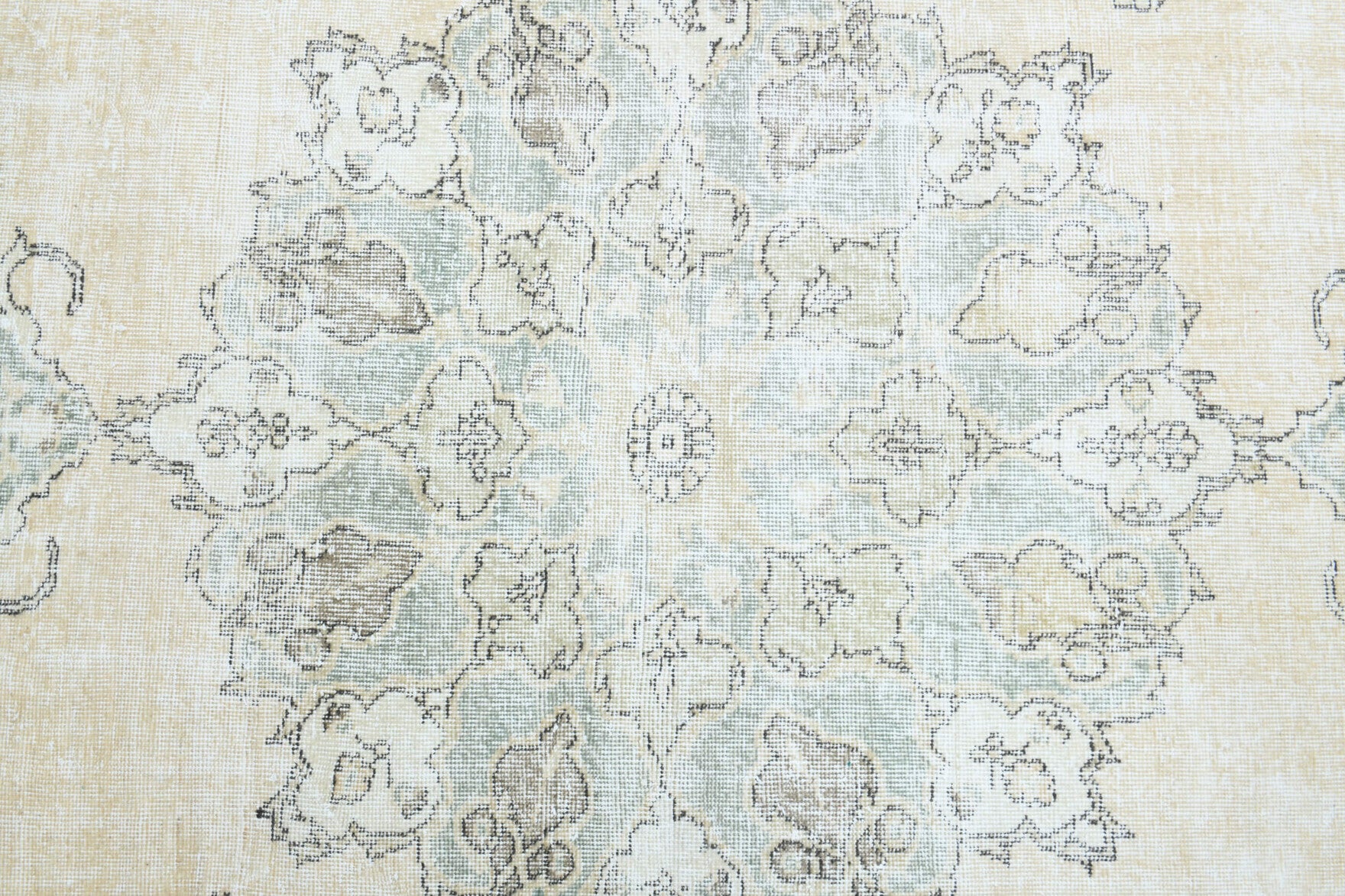 Handmade wool rug from Anatolia, Turkey – Anatolian Vintage Faded Area Rug 7'5" x 11'2"