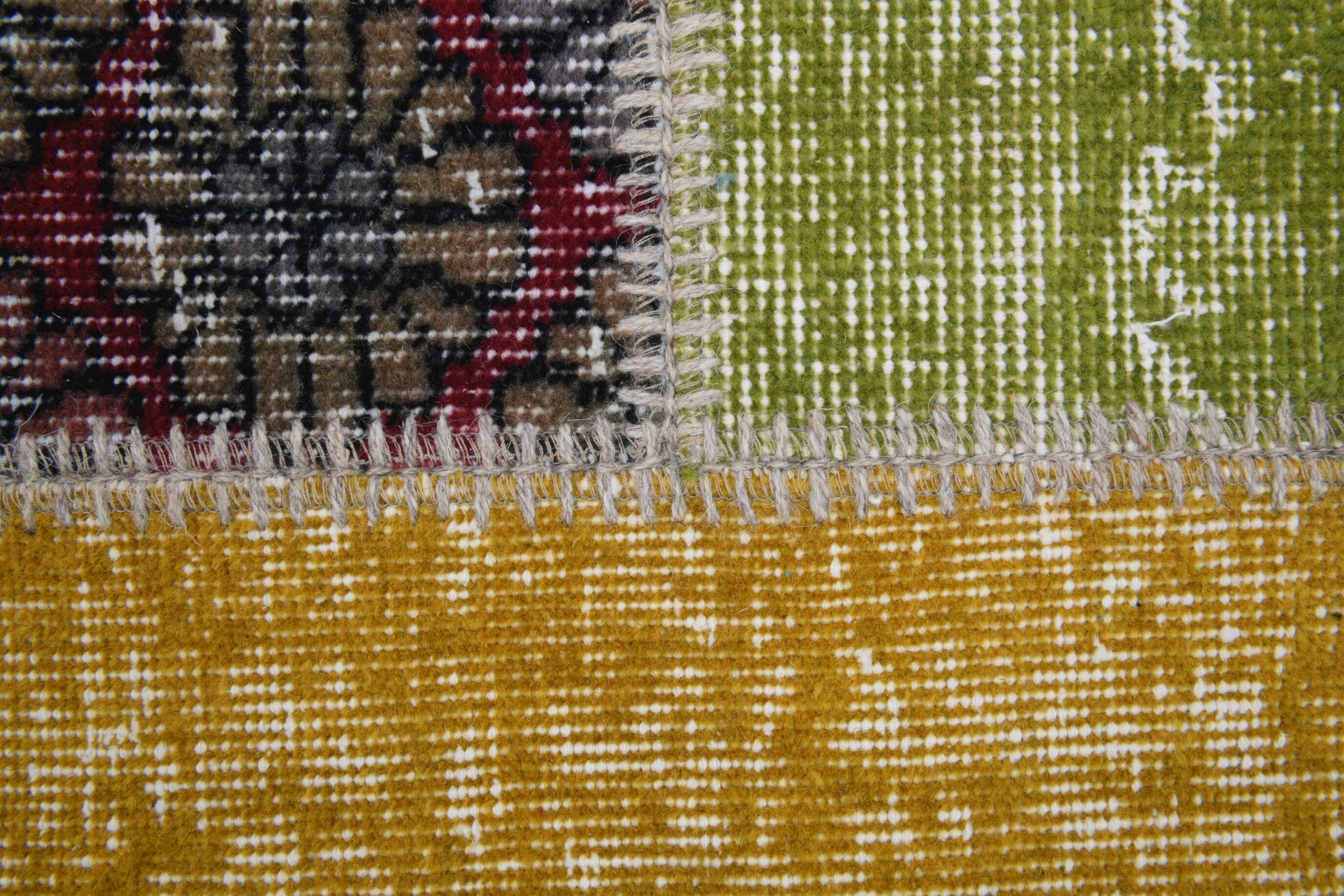 Authentic Anatolian vintage patchwork area rug (1970s) with patchwork design – one-of-a-kind at Fame Rugs