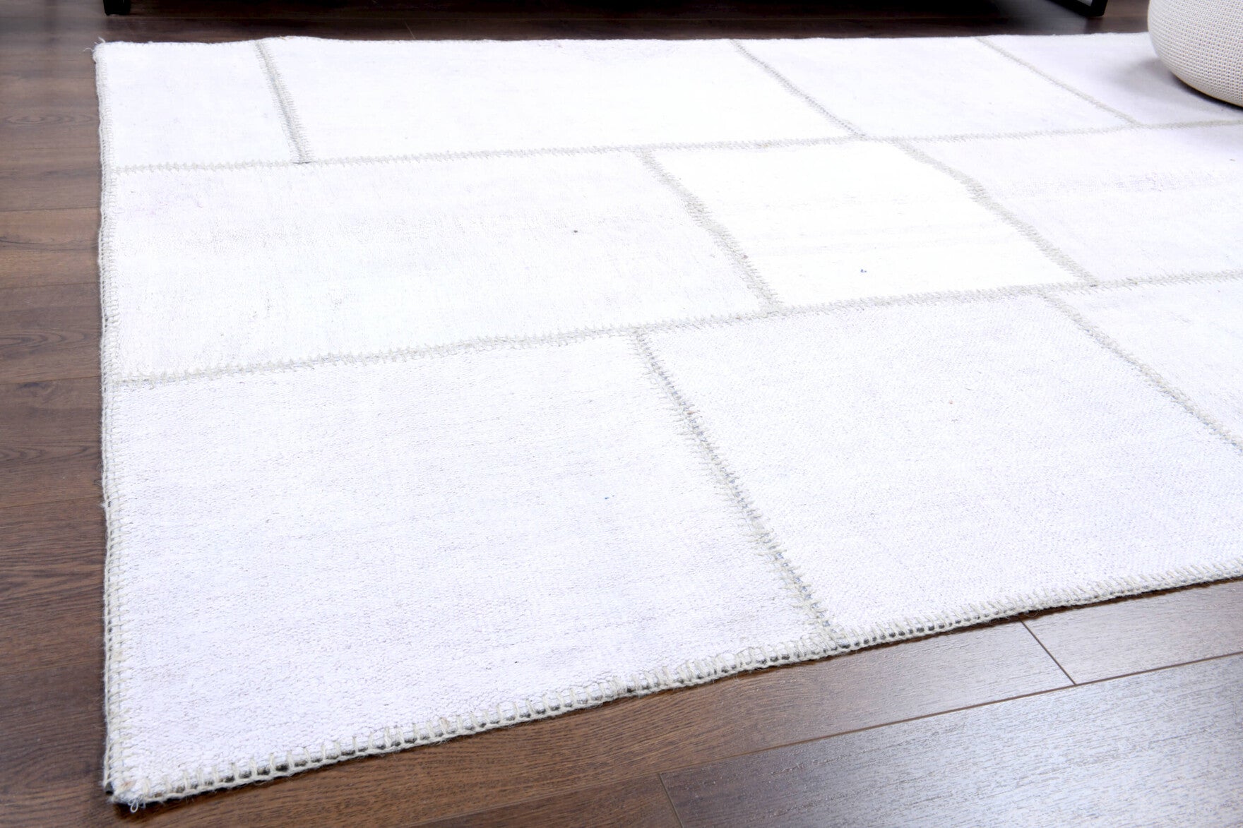 One-of-a-kind 1970s Anatolian vintage patchwork area rug in wool, 4'11" x 6'11"