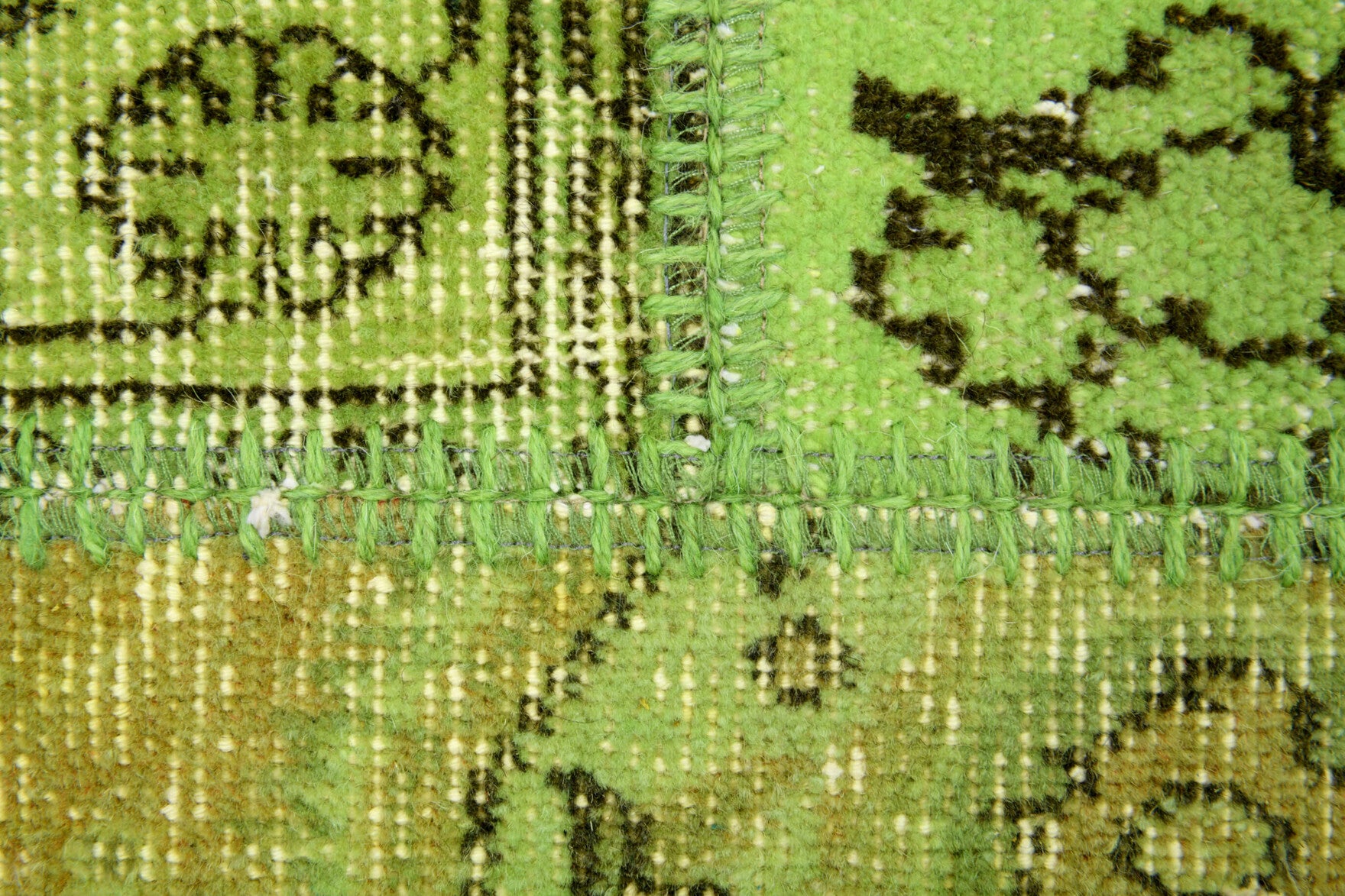 Authentic Anatolian vintage patchwork runner rug (1970s) with floral design – one-of-a-kind at Fame Rugs