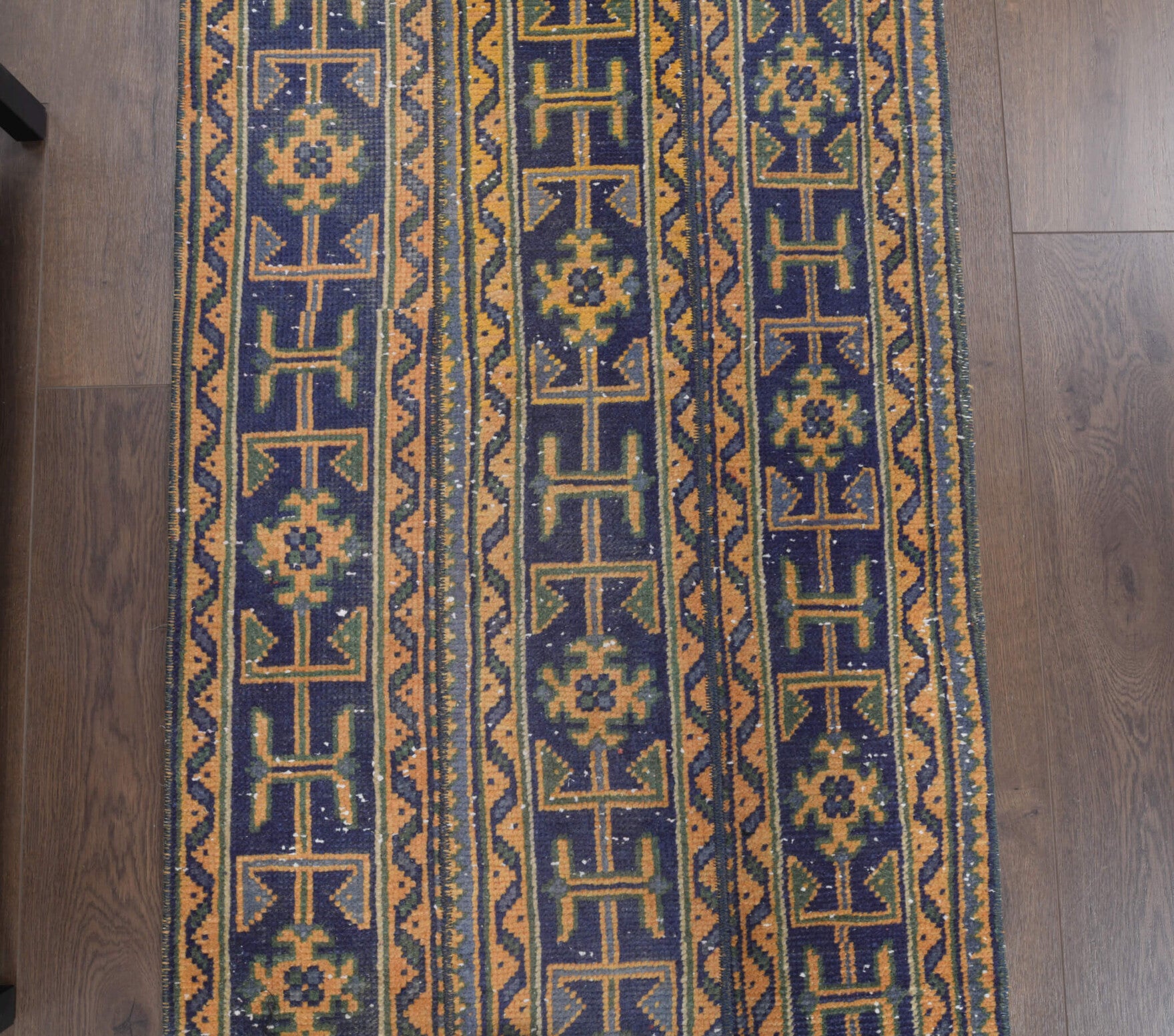 One-of-a-kind 1970s Anatolian vintage patchwork runner rug in wool, 2'3" x 8'2"