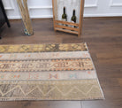 80x331 cm vintage patchwork Anatolian runner rug – Ihlamurnihal, low pile, wool