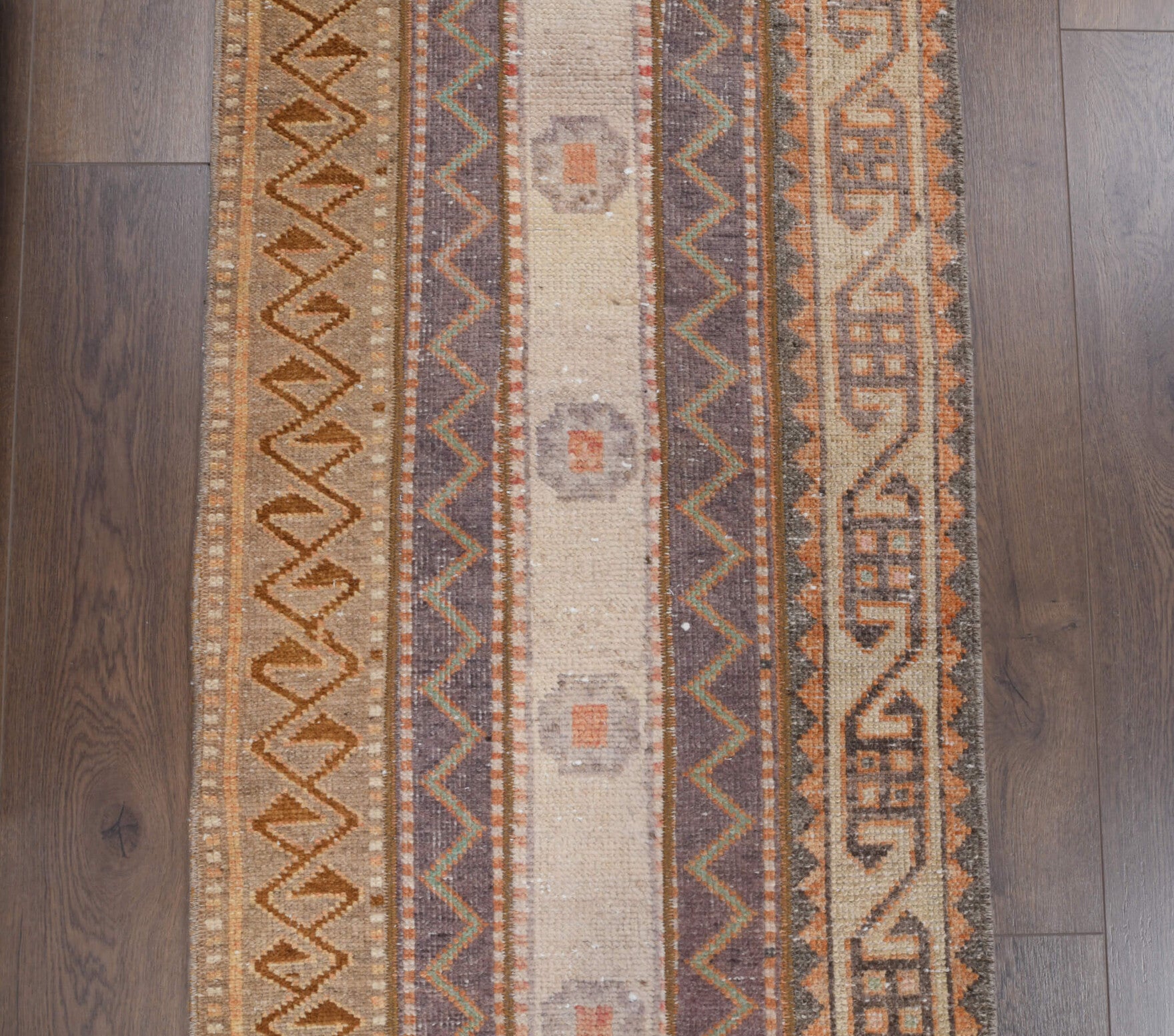 One-of-a-kind 1970s Anatolian vintage patchwork runner rug in wool, 2'3" x 11'1"