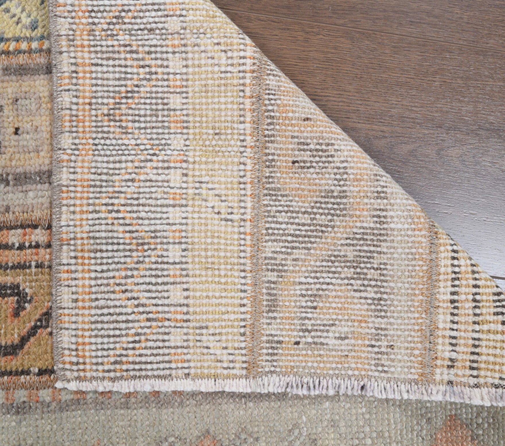 One-of-a-kind 1970s Anatolian vintage patchwork runner rug in wool, 1'10" x 6'7"