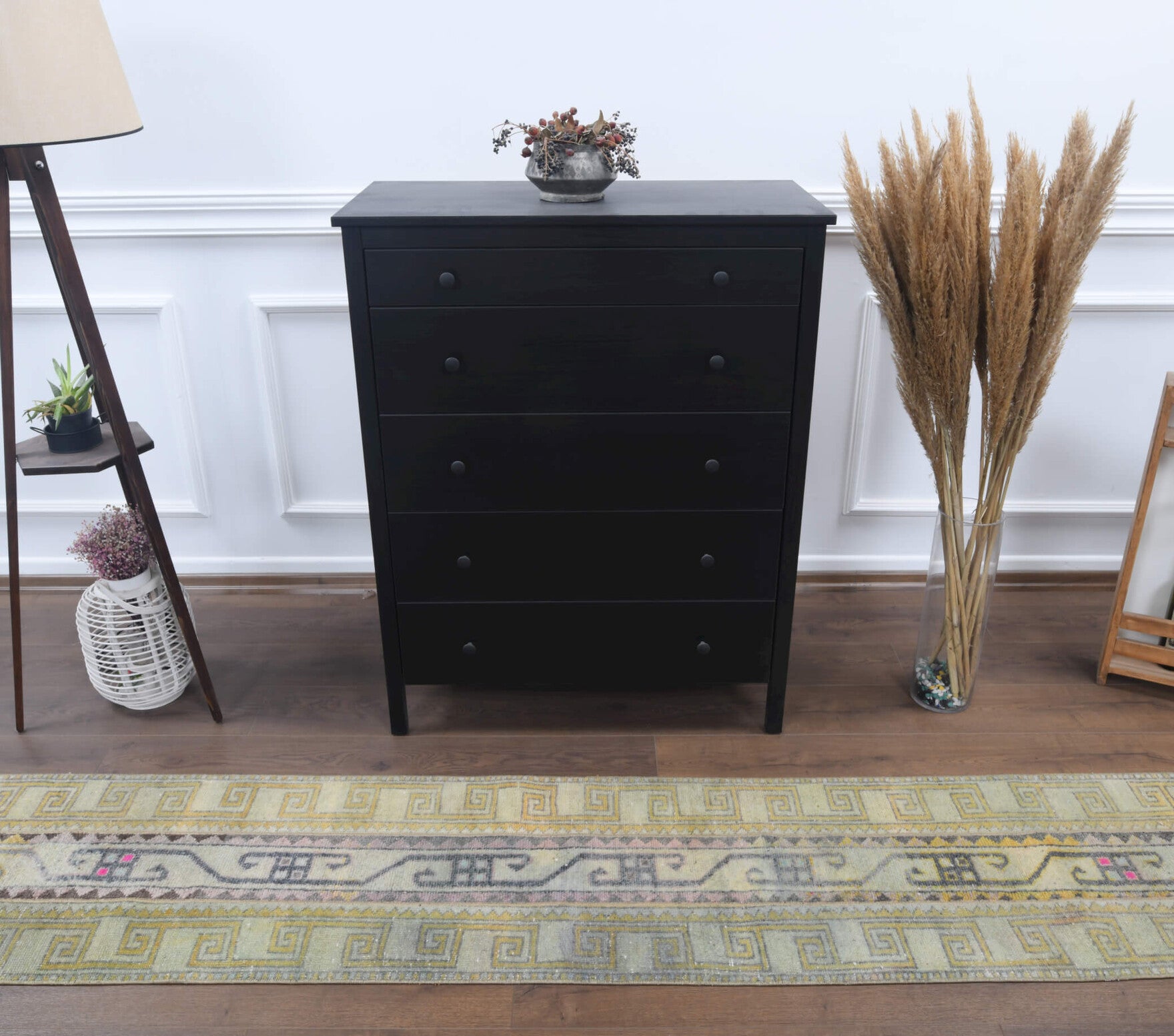 Authentic Anatolian vintage patchwork runner rug (1970s) with ikat design – one-of-a-kind at Fame Rugs