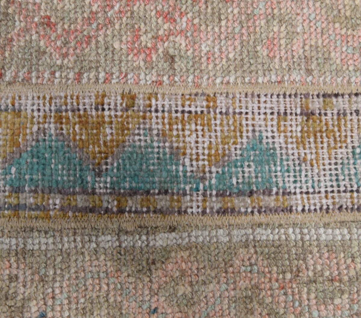 55x175 cm vintage patchwork Anatolian runner rug – Hosyarsu, low pile, wool