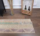 Authentic Anatolian vintage patchwork runner rug (1970s) with tribal design – one-of-a-kind at Fame Rugs