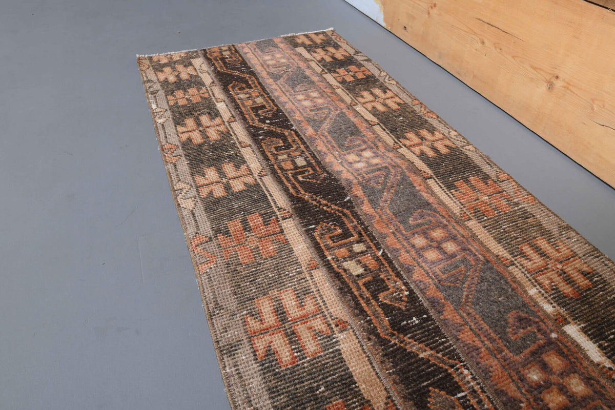 One-of-a-kind 1970s Anatolian vintage patchwork runner rug in wool, 1'11" x 9'10"
