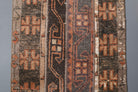 58x300 cm vintage patchwork Anatolian runner rug – Hippophaessa, low pile, wool