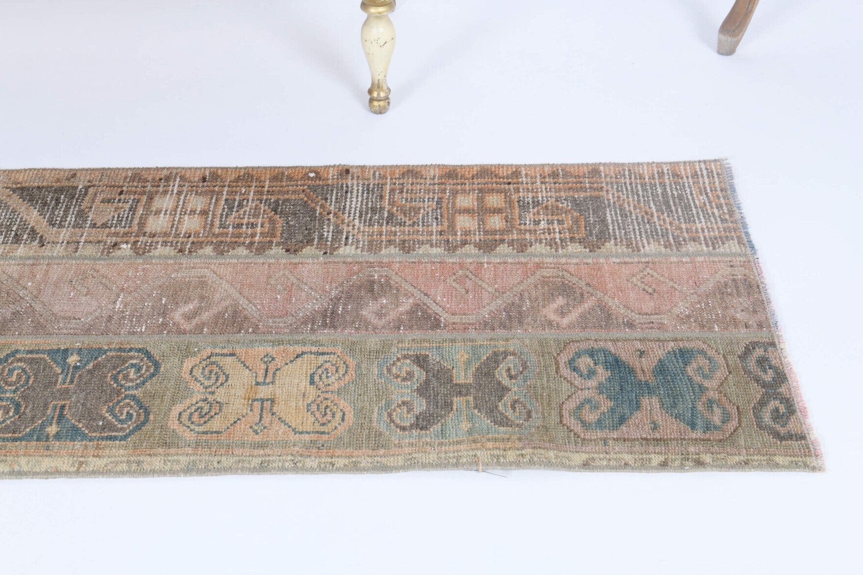 One-of-a-kind 1970s Anatolian vintage patchwork runner rug in wool, 1'8" x 5'11"