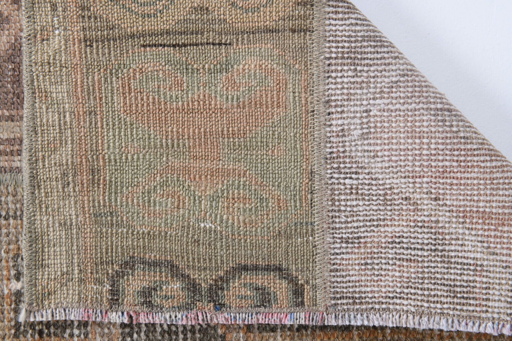 Authentic Anatolian vintage patchwork runner rug (1970s) with oriental design – one-of-a-kind at Fame Rugs