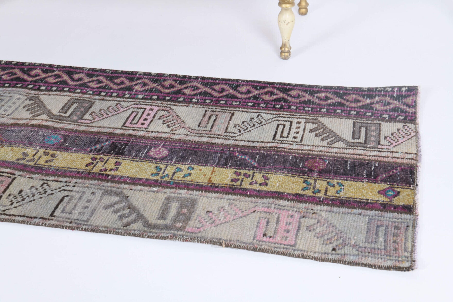 One-of-a-kind 1970s Anatolian vintage patchwork runner rug in wool, 1'11" x 5'8"