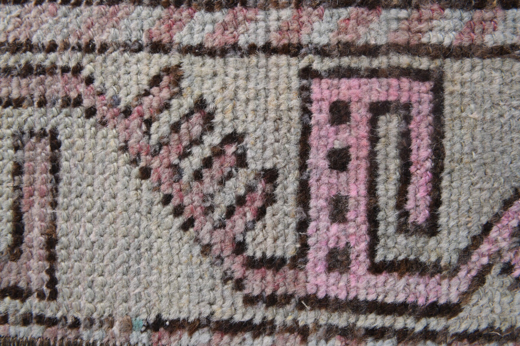 59x172 cm vintage patchwork Anatolian runner rug – Reyhanay, low pile, wool