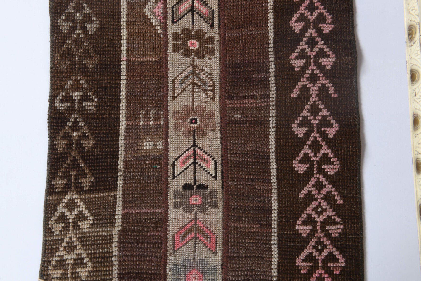 One-of-a-kind 1970s Anatolian vintage patchwork area rug in wool, 2'1" x 4'5"