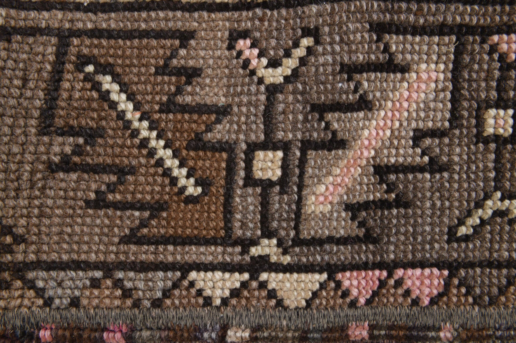 One-of-a-kind 1970s Anatolian vintage patchwork runner rug in wool, 1'7" x 7'9"