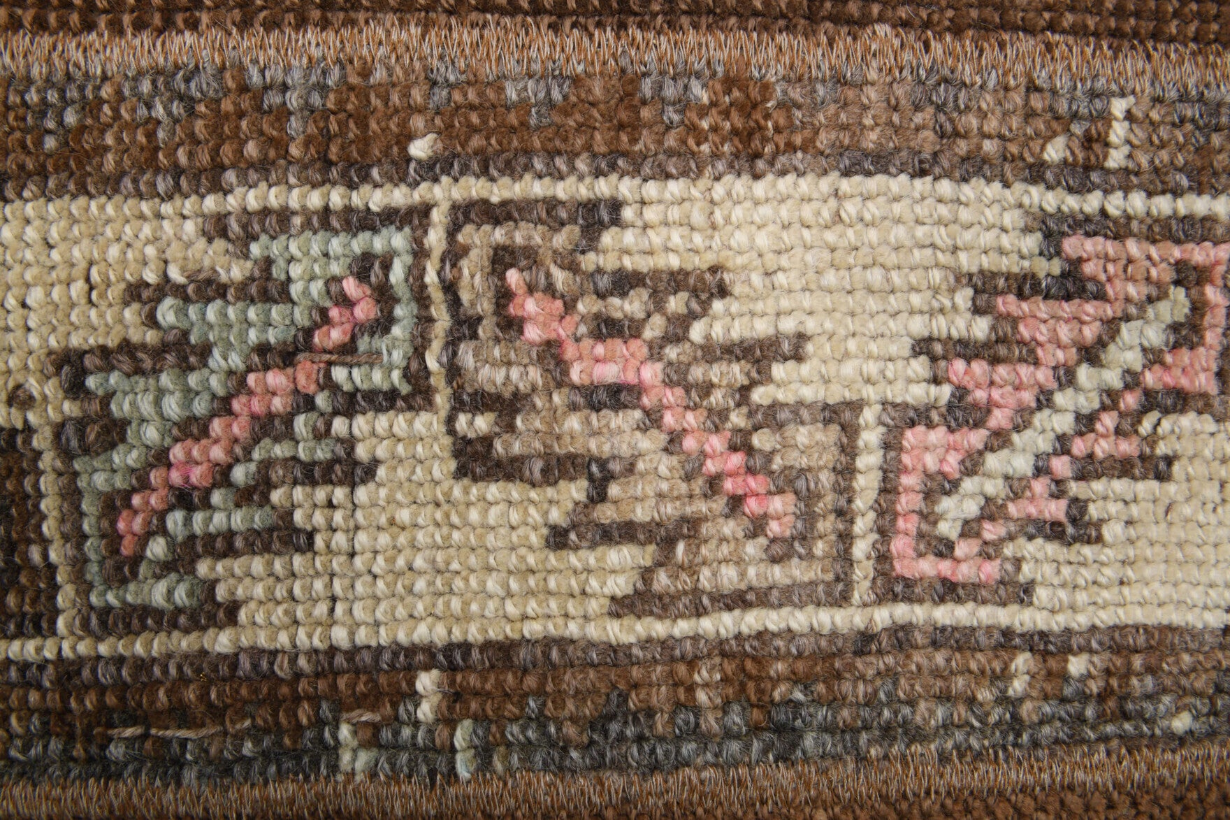 One-of-a-kind 1970s Anatolian vintage patchwork runner rug in wool, 1'10" x 7'11"