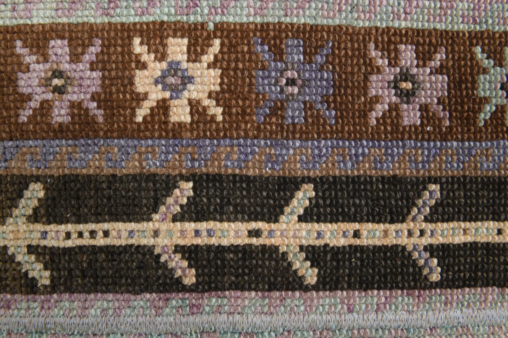 One-of-a-kind 1970s Anatolian vintage patchwork runner rug in wool, 1'11" x 7'1"