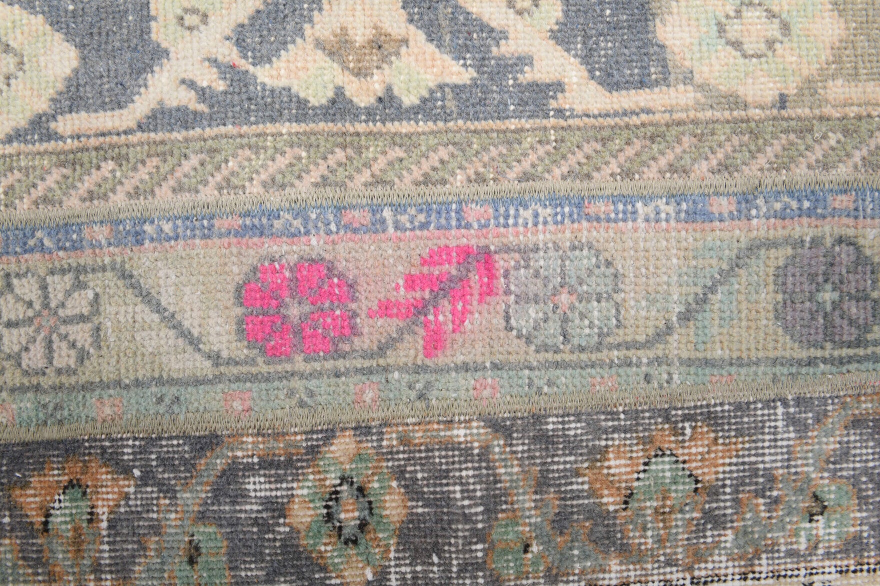 One-of-a-kind 1970s Anatolian vintage patchwork runner rug in wool, 1'8" x 6'5"