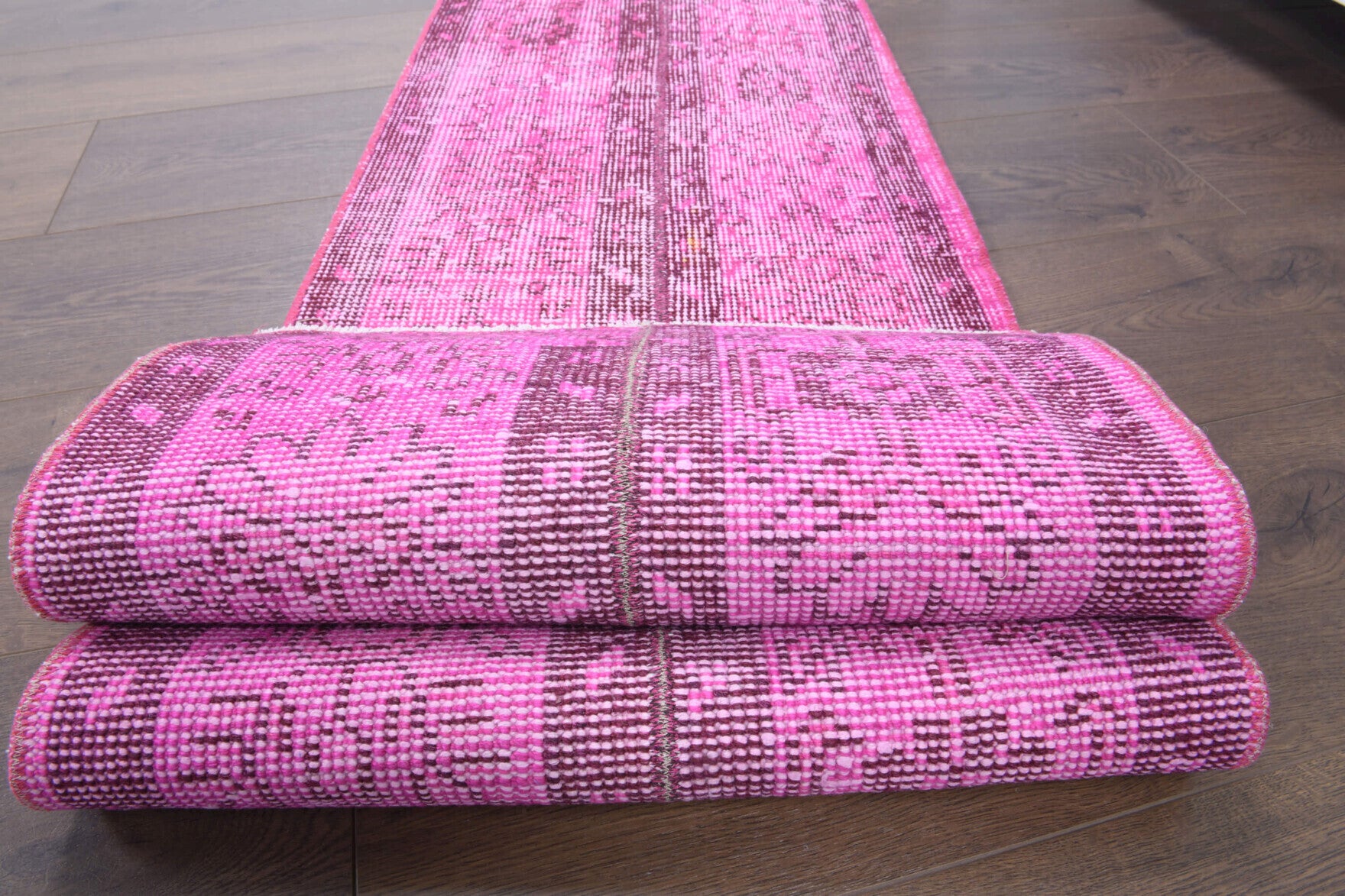 47x261 cm vintage patchwork Anatolian runner rug – Mahnurnaz, low pile, wool