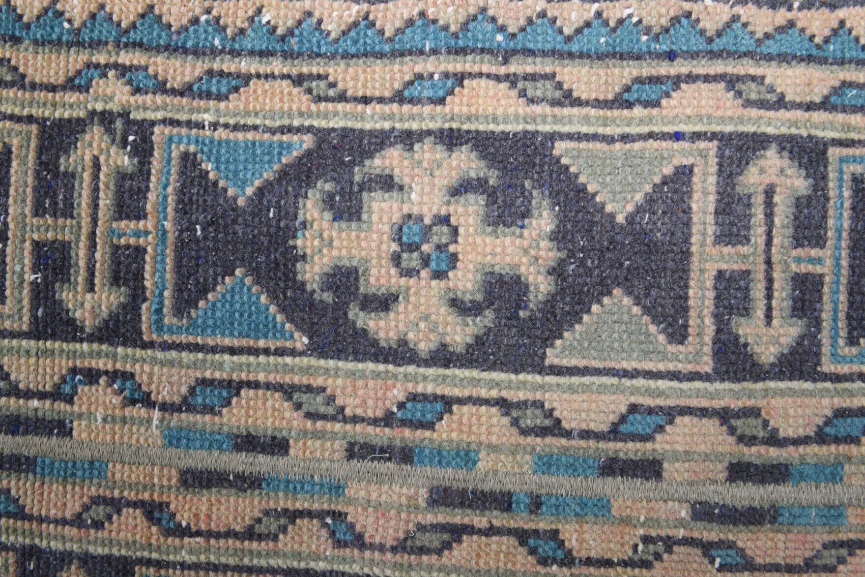 One-of-a-kind 1970s Anatolian vintage patchwork runner rug in wool, 1'10" x 5'10"