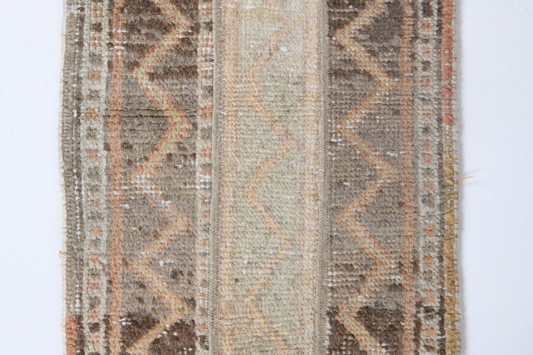 One-of-a-kind 1970s Anatolian vintage patchwork area rug in wool, 1'4" x 2'11"