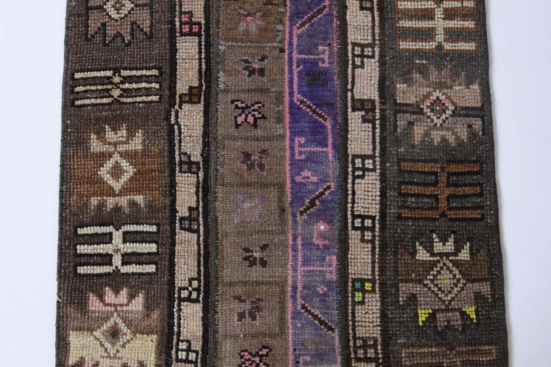 One-of-a-kind 1970s Anatolian vintage patchwork area rug in wool, 2' x 3'1"