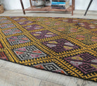 3x7 Vintage Handwoven Geometric Anatolian Runner Rug
