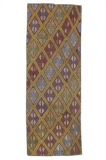 3x7 Vintage Handwoven Geometric Anatolian Runner Rug