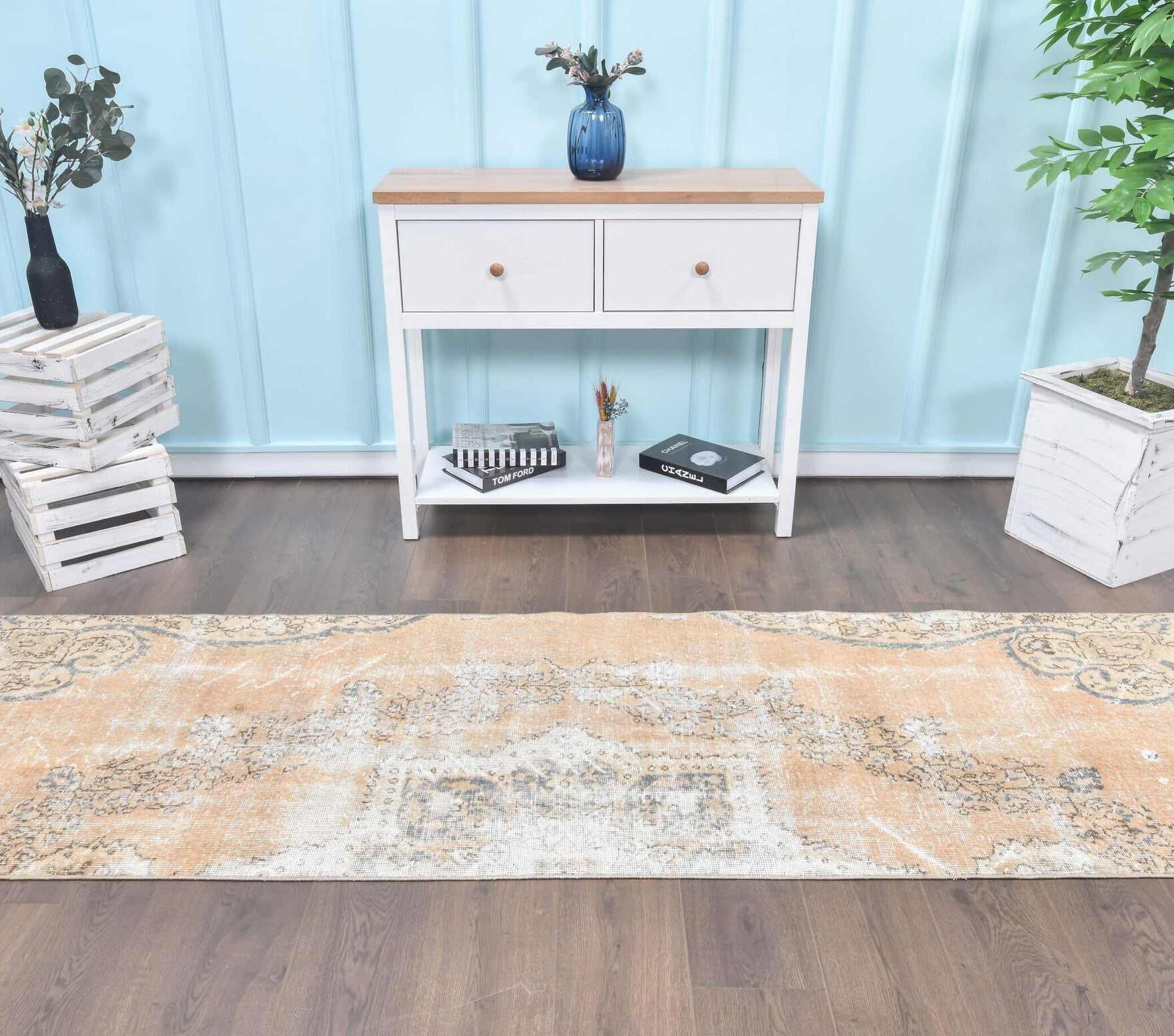 Vintage Floral Runner Rug