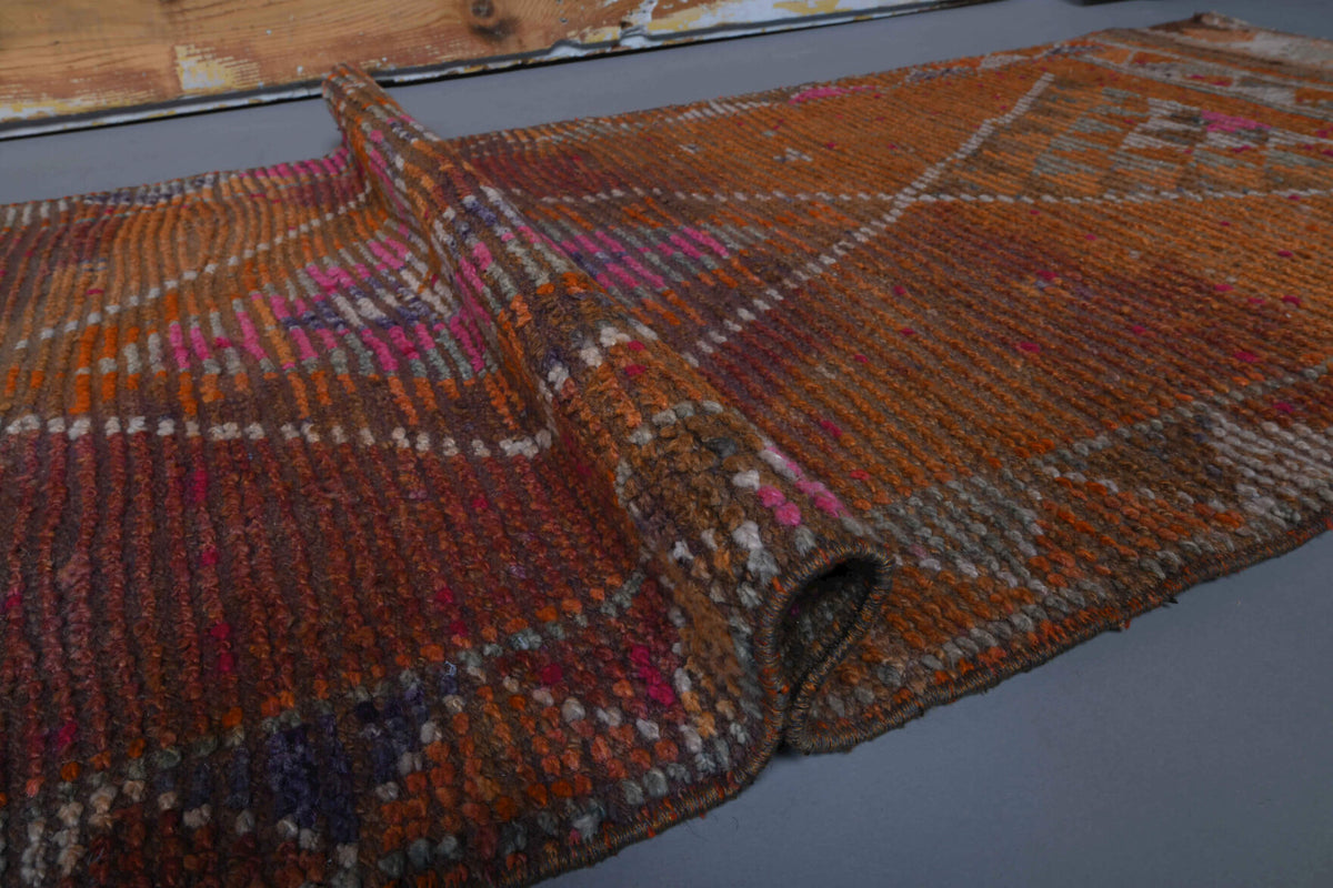 Vintage Hand-Knotted Runner Rug