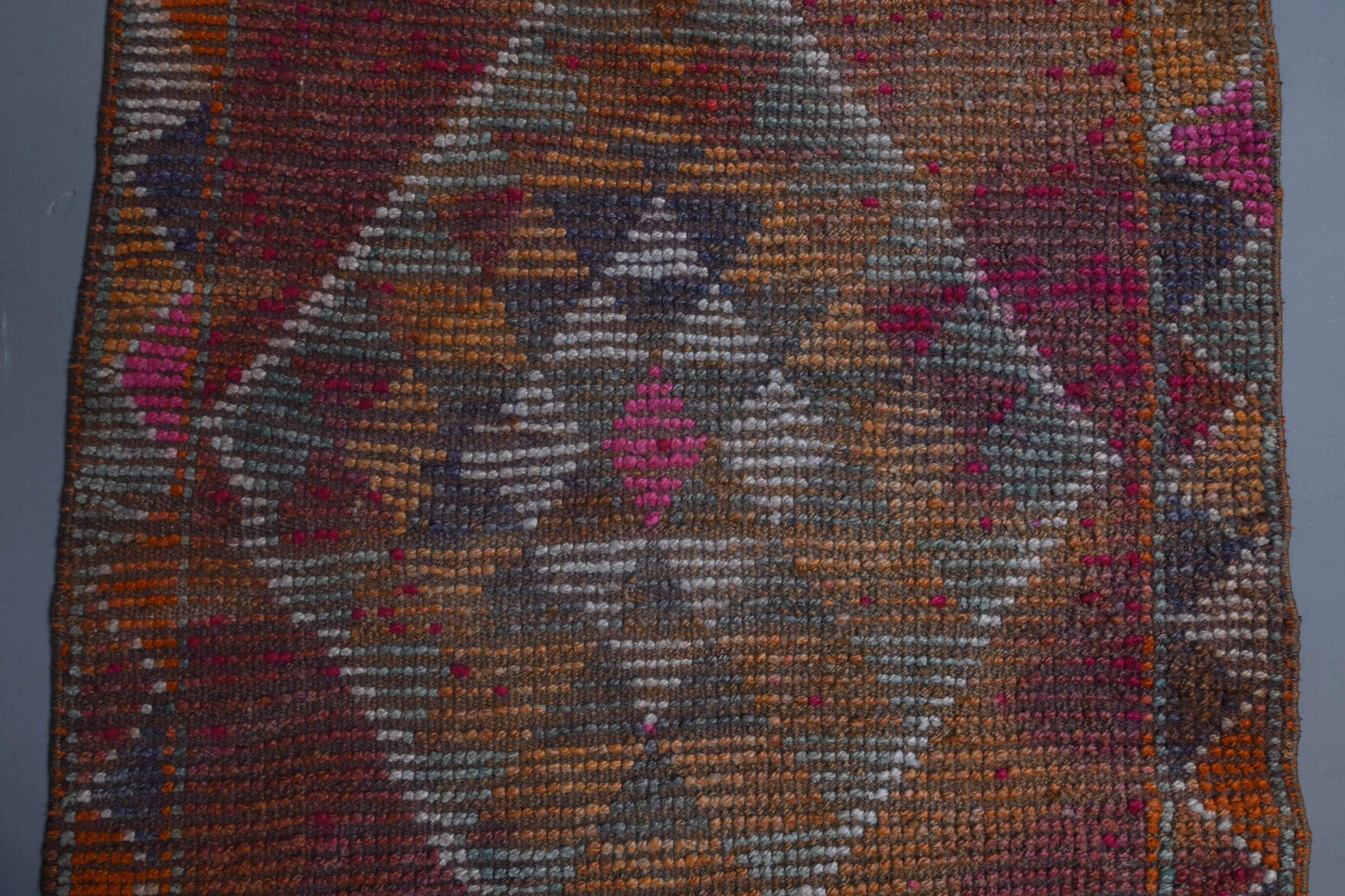 Vintage Hand-Knotted Runner Rug