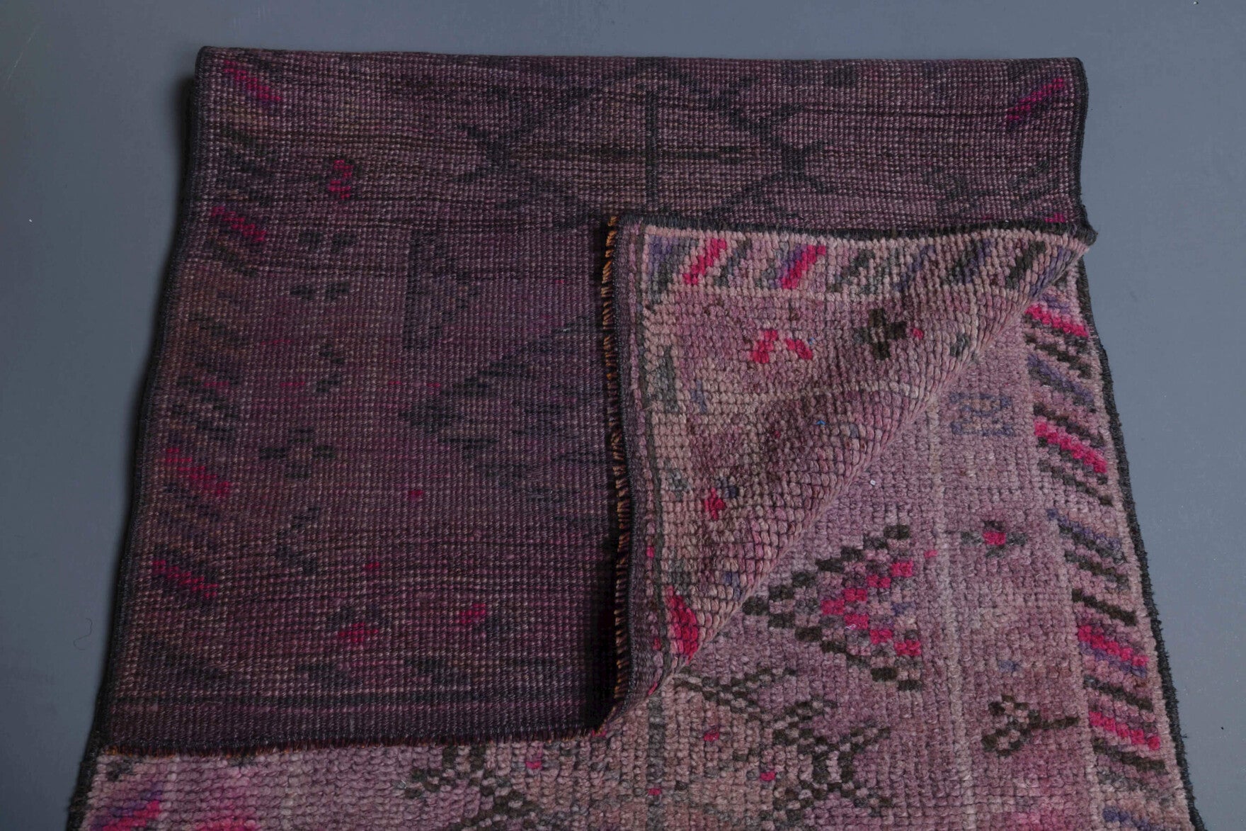 Vintage Hand-Knotted Runner Rug