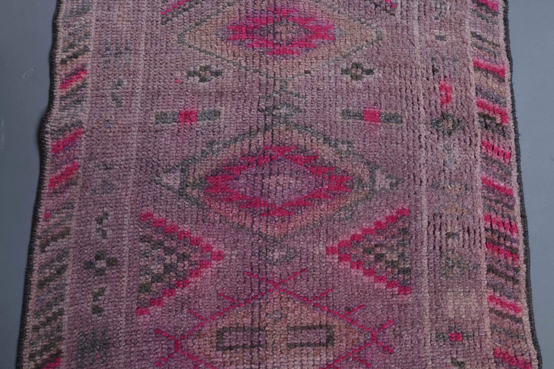 Vintage Hand-Knotted Runner Rug