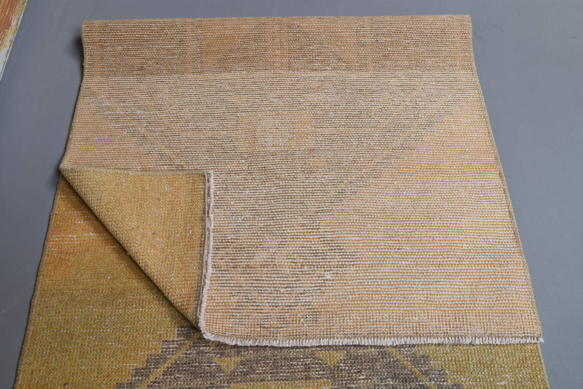 Vintage Oushak Runner Rug - 27089