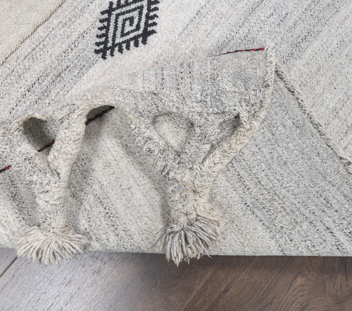 Vintage White Kilim Runner Rug